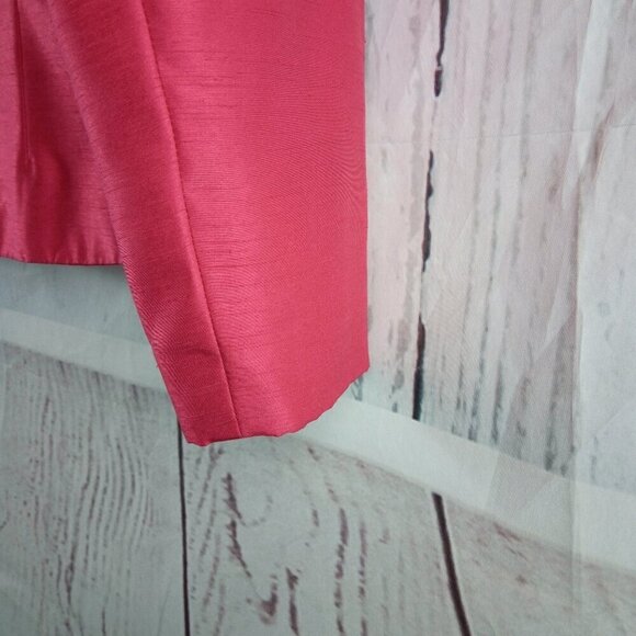 NWT Morgan Miller Womens Size 14 Hot Pink 4 Button Suit Jacket - Picture 4 of 12
